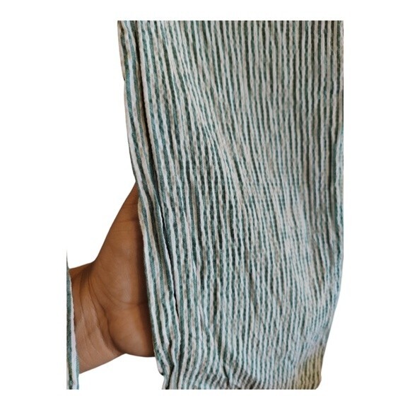 NWOT L'AGENCE Mandy High-Rise Seersucker Skinny Pants color green/white Size 26 - Picture 5 of 8